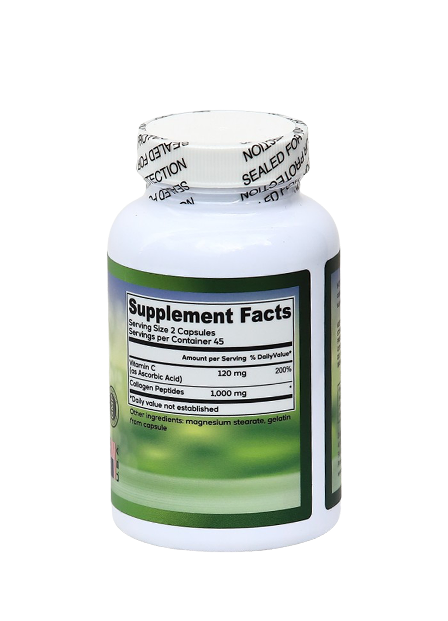 Hydrolyzed Collagen 1,000mg + Vitamin C 120mg - Powerful Blend for Health and Beauty